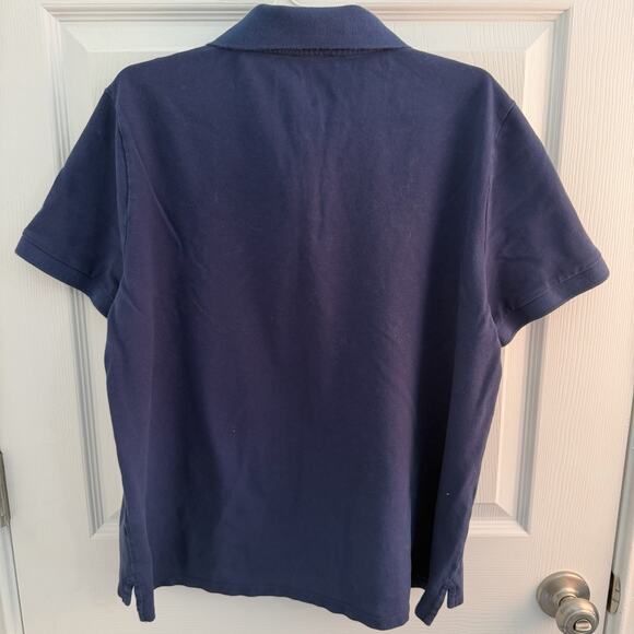 Tuckernuck Polo Womens XL Navy Holmes Boyfriend Short Sleeve Preppy Old Money - Picture 5 of 5